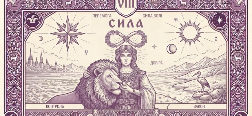 Карта Сила — значення у Таро: тлумачення у розкладах