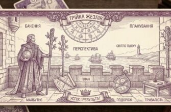 Значення карти Трійка Жезлів у Таро — тлумачення та символіка