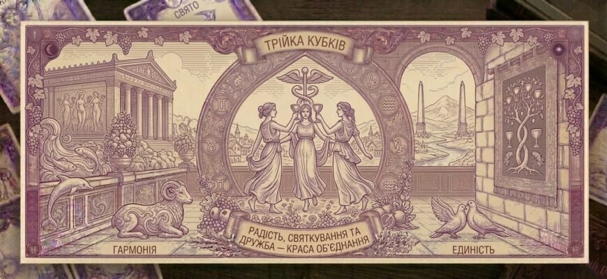 Значення карти Четвірка Кубків у Таро — тлумачення та символіка