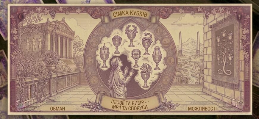 Значення карти Сімка Кубків у Таро — тлумачення та символіка